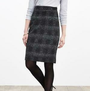 Banana Republic Wool Plaid Pencil Skirt